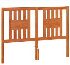Testiera marrone cera 140 cm in legno massello di pino