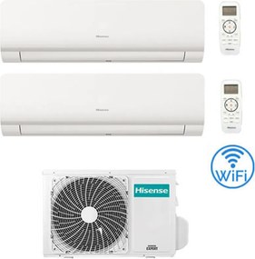 Climatizzatore Condizionatore Inverter Hisense New Energy Wifi R32 Dual Split 7000 + 7000 btu con u.e. 2AMW42U4RGC Classe a++/a+ Novità 2021