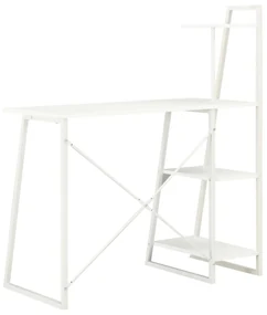 Scrivania con mensole bianca 102x50x117 cm