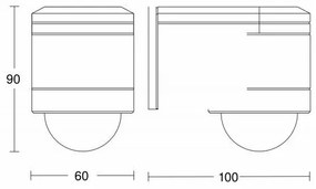 STEINEL 602819 - Sensore ad infrarossi da parete IS240 bianco IP54