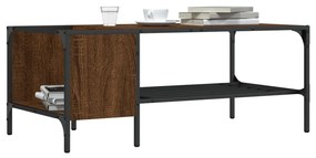 Tavolino Salotto Ripiano Rovere Marrone 100x51x40cm Multistrato /