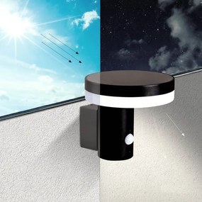 Lampada da parete solare LED SOLARIS3 5,5W 3,7V 4000K IP44 con sensore