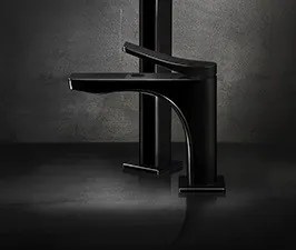 Miscelatore Lavabo Con Scarico Con Flessibili Di Collegamento black metal brushed Rilievo 59001 Gessi