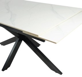 Tavolo allungabile in ceramica da 160 a 240 cm Calacatta Grey gambe in acciaio Starstone