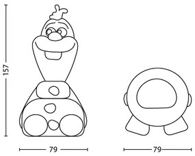 Philips 71768/08/16 - Lampada LED per bambini DISNEY FROZEN OLAF LED/0,3 W/2xAAA Pupazzo di neve