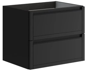 Mobile da bagno sotto lavabo TRATTO antracite opaco L 59.5 x H 50 x P 45.5 cm 2 cassetti, lavabo non incluso