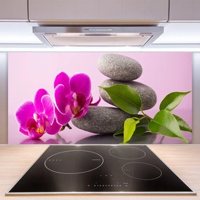 Pannello cucina paraschizzi Pianta dell'orchidea zen del fiore 100x50 cm