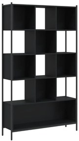 Libreria Nera 102x28x172 cm in Legno Multistrato