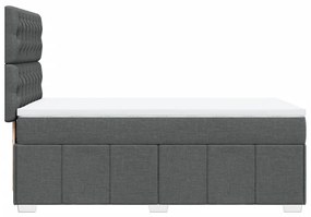 Giroletto a molle con materasso grigio scuro 80x200 cm tessuto