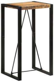 Tavolo Da Bar 60x55x110 Cm İn Legno Grezzo Massello Di Mango /