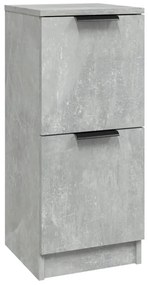 Credenza grigio cemento 30x30x70 cm in legno multistrato