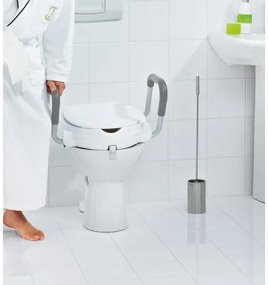 Ridder - Sedile WC rialzato con maniglie, bianco