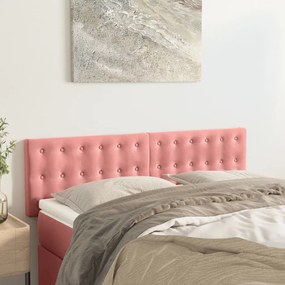 Testiere 2 Pz Rosa 72x5x78/88 Cm İn Velluto /