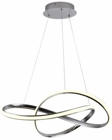 Lampadario a sospensione con filo LED dimmerabile LED/70W/230V 3000-6500K cromo + telecomando