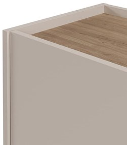 Cassettiera effetto rovere in colore crema-naturale 150x82,5x40,5 cm Lucile - Marckeric