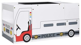 Set tavolo e sedia per bambini 3 pz design auto polizia in mdf