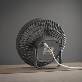 LED Ventilatore da tavolo ricaricabile con illuminazione a LED LED/2W/5V USB 2400 mAh grigio