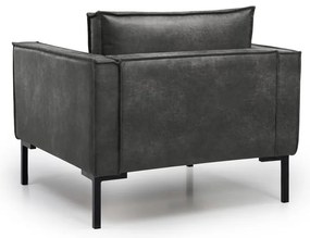 Poltrona in similpelle grigio scuro Rate - Scandic