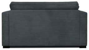 Divano in velluto a coste grigio 132 cm Mobby - Scandic