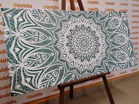 Stampa su tela – Mandala armonia su sfondo verde