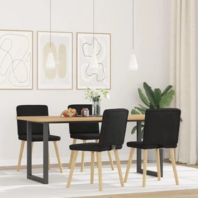 Sedie Da Pranzo 4 Pz Nere İn Tessuto /