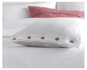 Set copripiumino e federa bianco in cotone renforcé per letto matrimoniale ed esteso 240x220 cm Como Striped – Mila Home Luxury