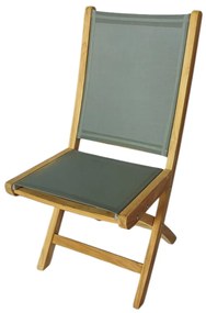 TUBUAI - sedia pieghevole in teak e textilene