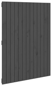 Testiera da parete grigia 82,5x3x110 cm legno massello di pino
