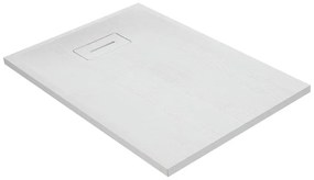 Piatto doccia in resina Yuka L 120 x L 80 x H 5.2 cm bianco