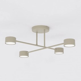 Plafoniera da soffitto HALO 4 in acciaio 4xGX53 - Mokka o Burgundy
