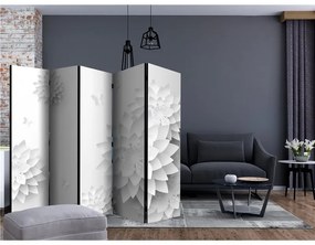 Paravento  Oriental Flowers II [Room Dividers]  Colore bianco e nero, Dimensioni e Misure 225x172