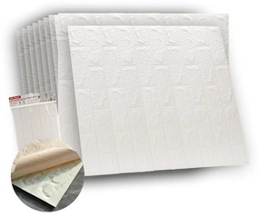 10 PZ Carta da Parati 3D Bianco Pannelli Autoadesivi Per Pareti Muri Wallpaper 77X70cm Tot. 5,39mq