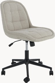 Sedia da ufficio in bouclé Softi, altezza regolabile