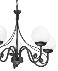 Brilagi - LED Lampadario a sospensione con catena COTTAGE 5xG9/40W/230V nero/bianco