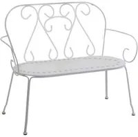 Panchina da Giardino 105x48xh88 cm in Metallo New Old Bianco