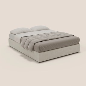 Ina sommier con ampio contenitore in microfibra smacchiabile ed impermeabile T11 panna