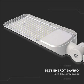 Lampione LED stradale SAMSUNG CHIP 100W 230V 4000K IP65 grigio