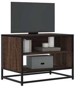 Mobile Tv Rovere Marrone 61x40x46 Cm Legno Multistrato Metallo /