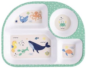 Piatto bianco per bambini 27x21 cm Ocean - Ladelle