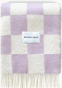 Coperta in lana con motivo a quadri Checkerboard