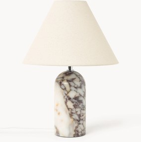 Lampada da tavolo con base in marmo Calacatta Viola Gia