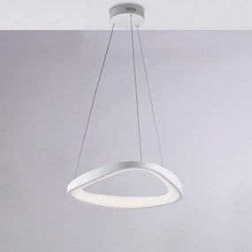 Sospensione Moderna Triangolare Anna Led Integrato In Alluminio Bianco