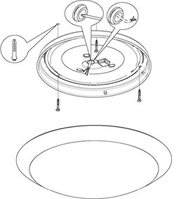 Eglo 97254 - Lampada da soffitto per bagno PILONE LED/11W/230V bianca IP44