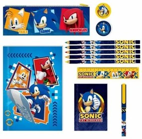 Set di Cancelleria Sonic 29,5 x 22 x 3 cm 12 Pezzi