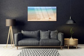 Quadro acrilico Paesaggio della spiaggia delle stelle marine 100x50 cm