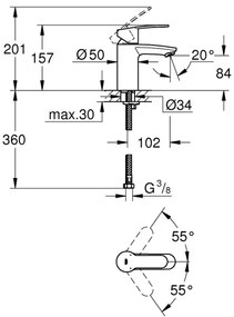 GROHE 3246820E - Miscelatore per lavabo EUROSTYLE COSMOPOLITAN taglia S, cromato