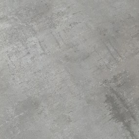 Tavolo CARRARA in legno, finitura grigio cemento e base in metallo verniciato antracite, allungabile 160&#215;90 cm &#8211; 240&#215;90 cm