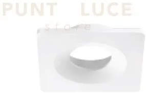 Faretto da incasso pacha gu10 quadrato cut out l.9,8cm bianco ip20