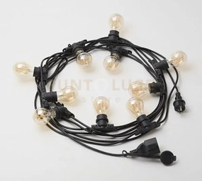 Gfin02- catena luminosa 10 attacchi per lampadine e14 per esterni i...