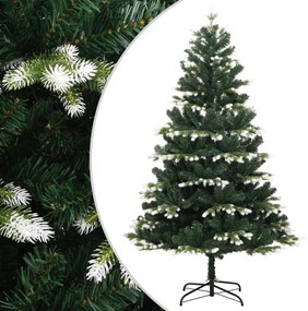 Albero Natale Artificiale Incernierato Con Neve Fioccata 150 Cm /